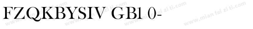 FZQKBYSIV GB1 0字体转换